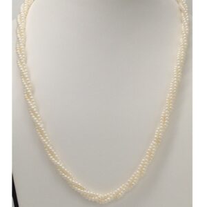 Fresh Water White Seed Pearls Necklace 3 Layers JPM0036