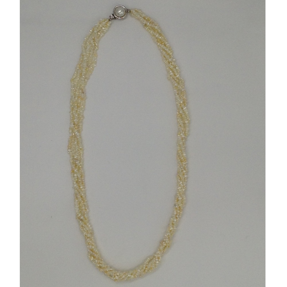 Sea Water Keshi White Flower Pearls Necklace JPM0028