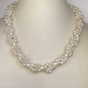 Fresh Water White Twisted Rassi Necklace JPM0022