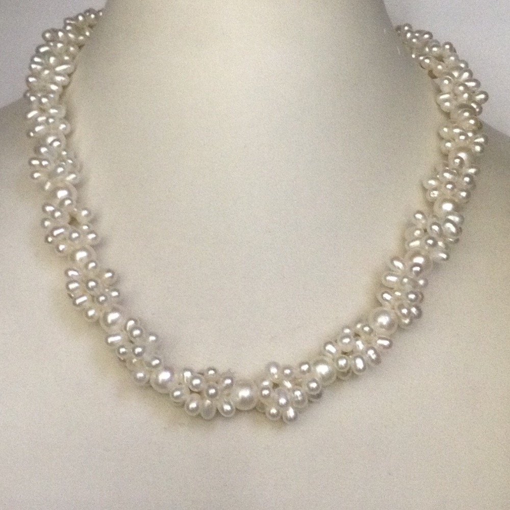 Fresh Water White Twisted Rassi Necklace JPM0022