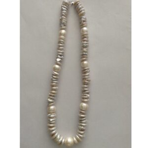 Fresh water natural baati baroque pearls necklace JPM0016