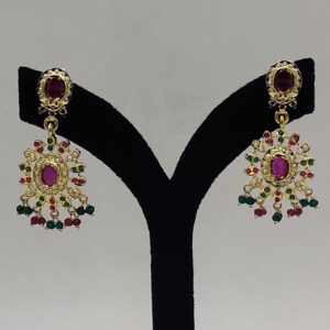 Multicolour Amritsar Choker Set with White Pearls JPS1015