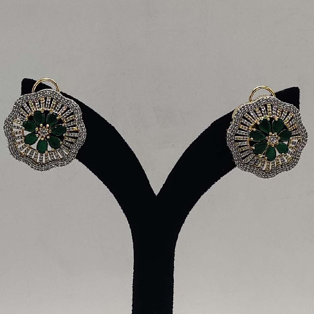 White Green Cz Broach Set With 5 Layers Beryl JPS1013