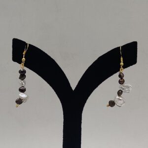 White Cz Broach Set With 3 Layers Pearls JPS1012