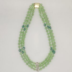 Green CZ Necklace Set JSS1003