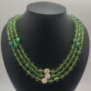 Green CZ Necklace Set JSS1003