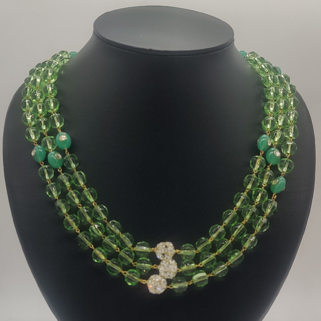 Green CZ Necklace Set JSS1003