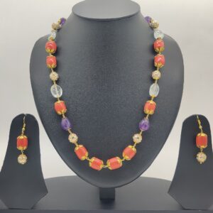 Coral Drums Necklace Set JSS1001