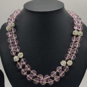 Pink cz Necklace Set JSS1002