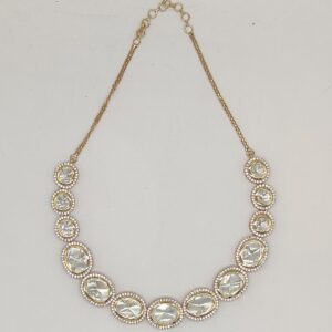 White Polki Necklace Set JNC2002