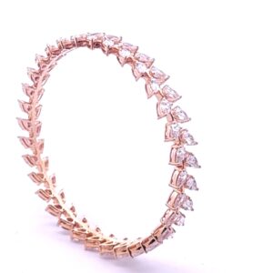 Aroha Creative Diamond Simulants Pear Bangle JSJ0286