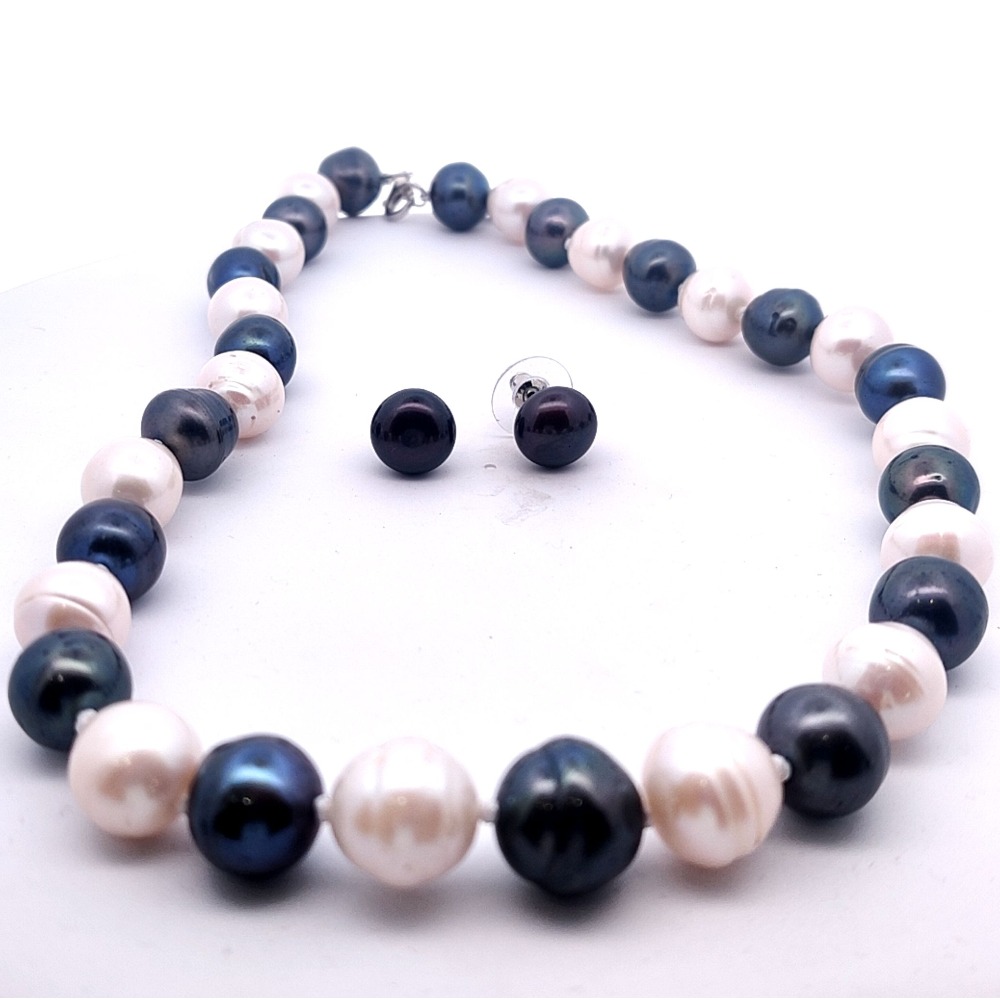 White and Black Pearls Set JPP1091