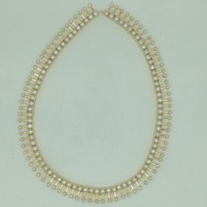 White Pearls Long Necklace Set JNC0229
