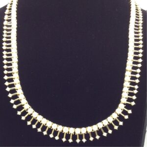 White Pearls Long Necklace Set JNC0229