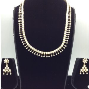 White Pearls Long Necklace Set JNC0229