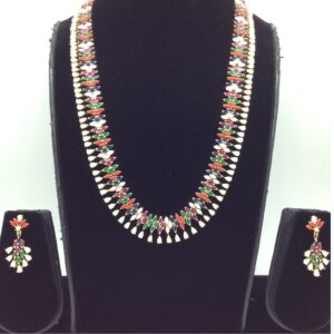 Navratan Stones Long Necklace Set JNC0224