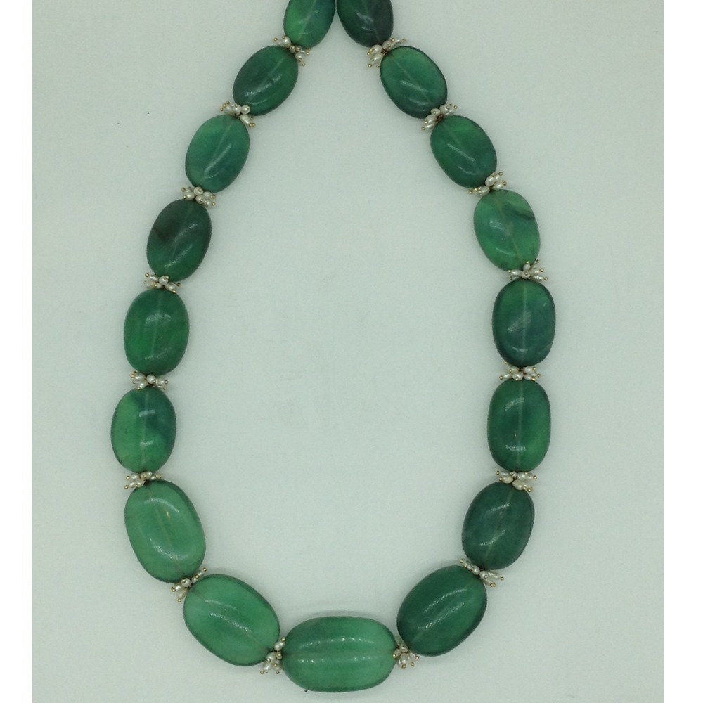 Green Oval Florite Beeds 1 Layers Mala JSS0220