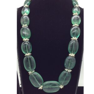 Green Oval Florite Beeds 1 Layers Mala JSS0220