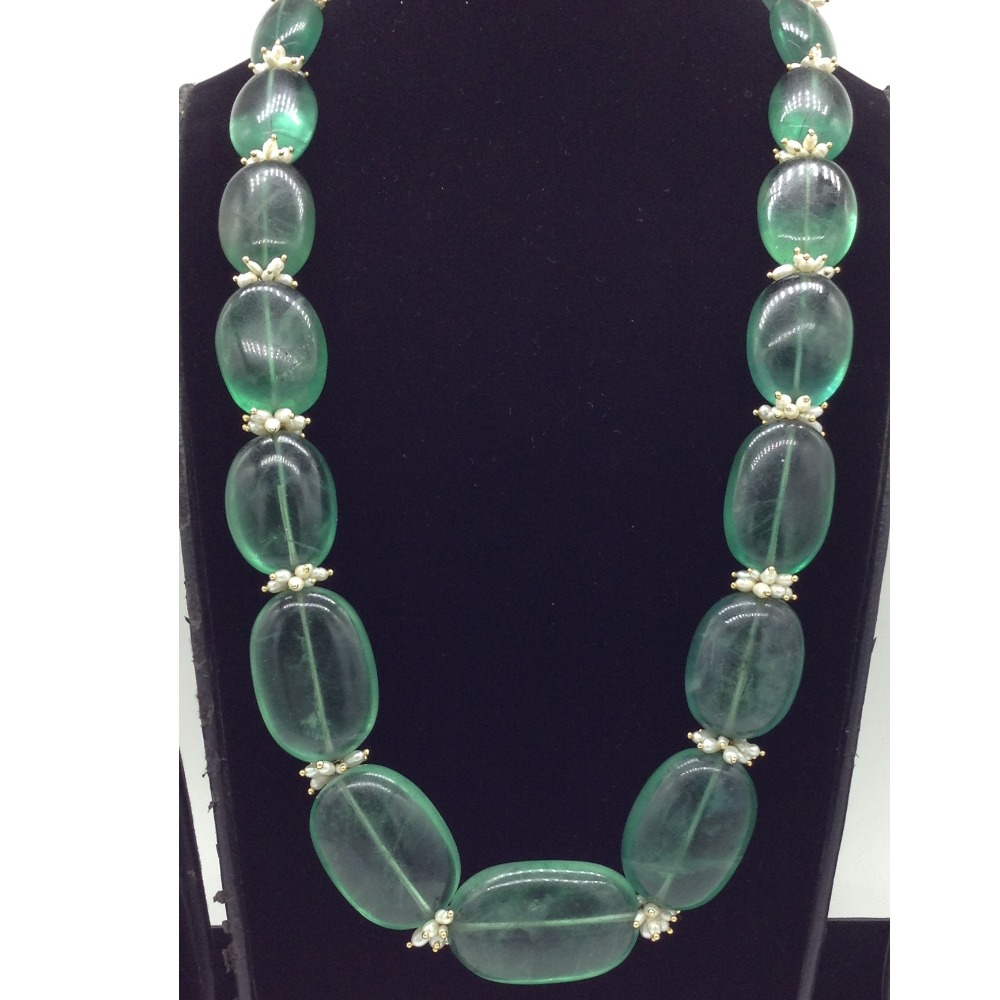 Green Oval Florite Beeds 1 Layers Mala JSS0220