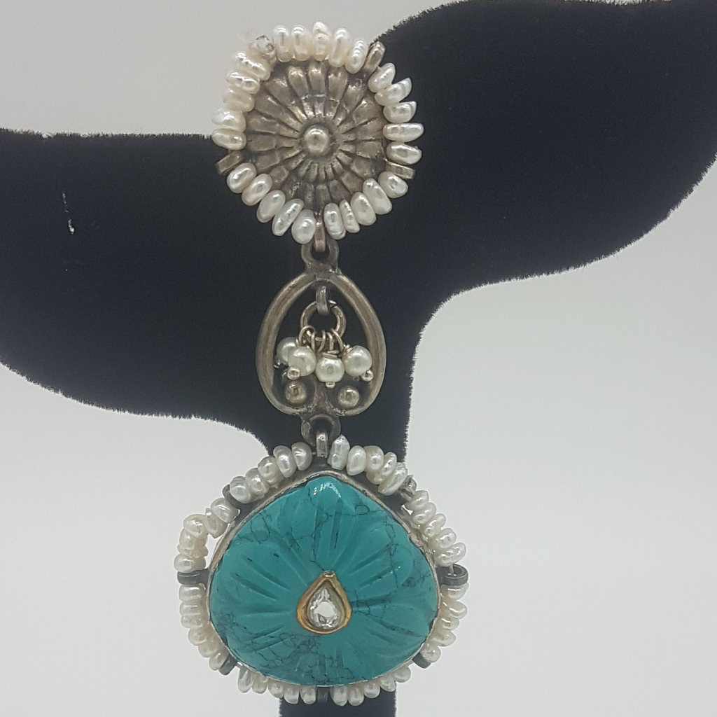 Silver Nakhra Ear Hangings JER0271