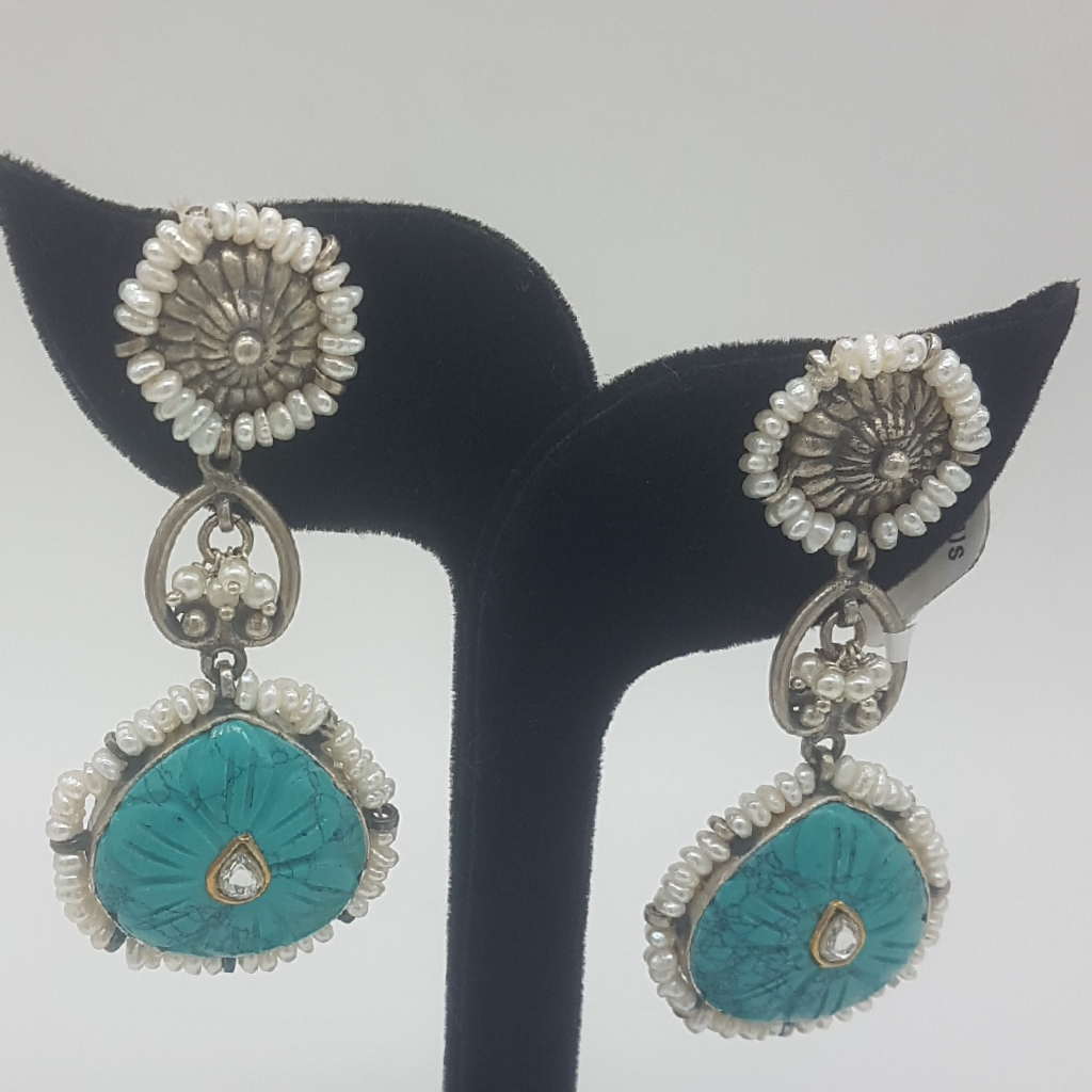 Silver Nakhra Ear Hangings JER0271