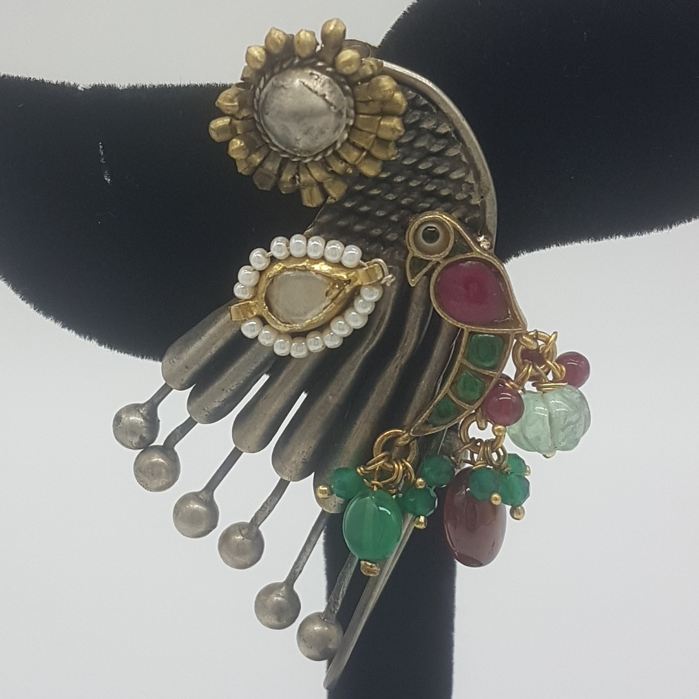Silver Nakhra Ear Hangings JER0274