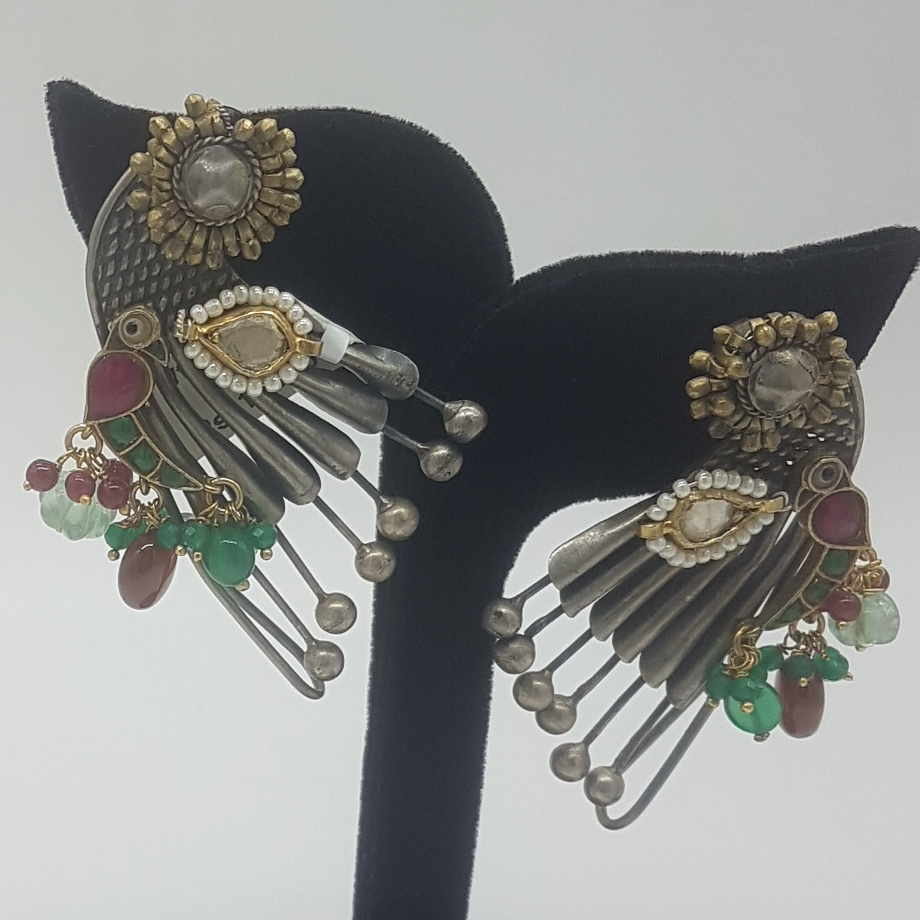 Silver Nakhra Ear Hangings JER0274
