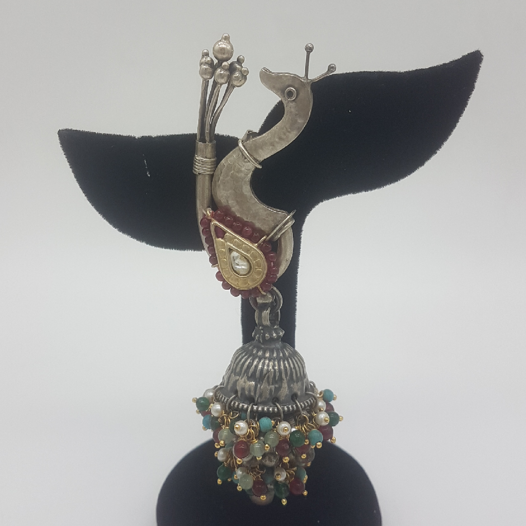 Silver Nakhra Ear Hangings JER0275