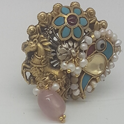 Silver Nakhra Finger Ring JFR0001