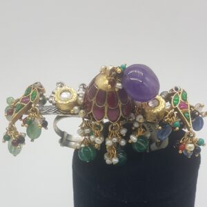 Silver Nakhra Finger Ring JFR0014