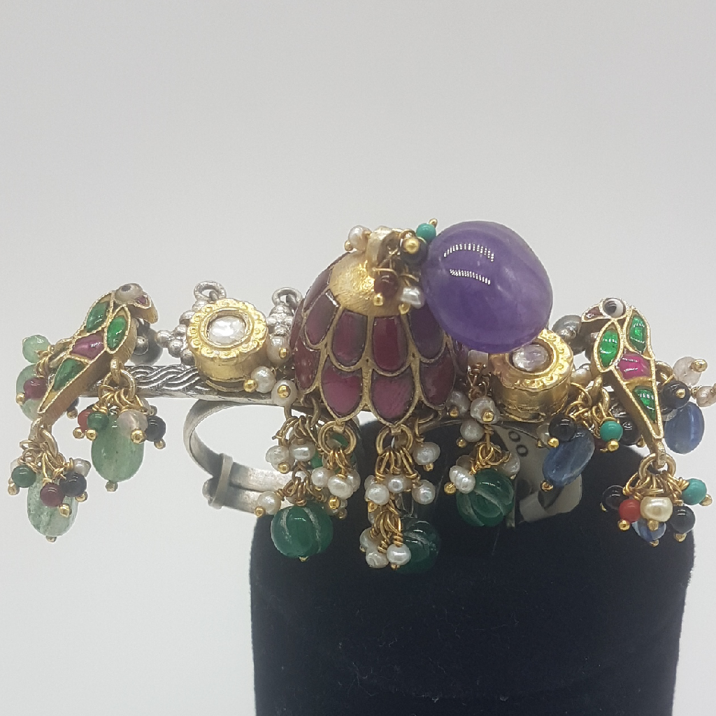 Silver Nakhra Finger Ring JFR0014