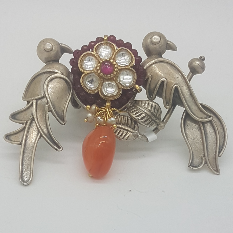 Silver Nakhra Finger Ring JFR0012