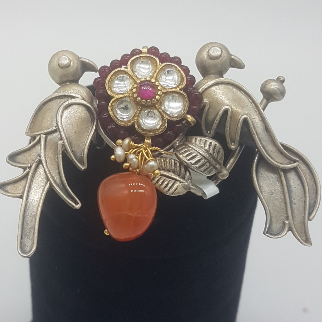 Silver Nakhra Finger Ring JFR0012