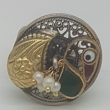 Silver Nakhra Finger Ring JFR0010