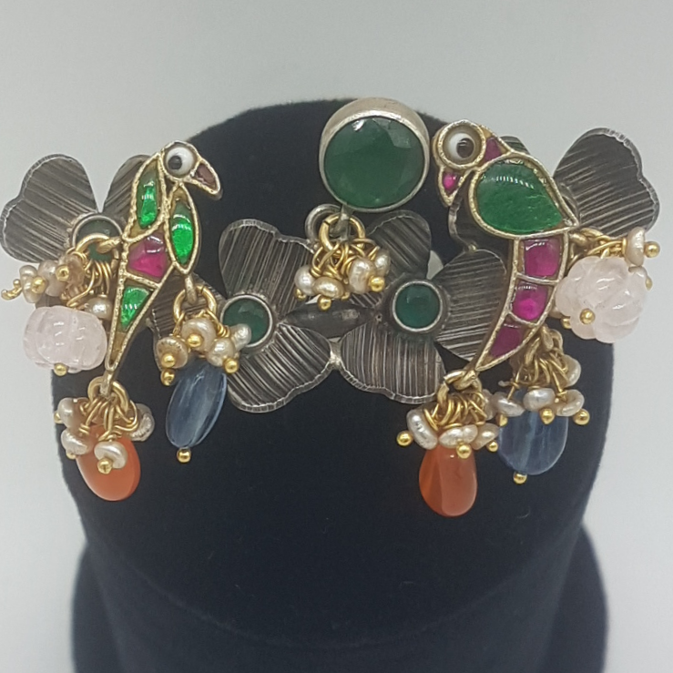 Silver Nakhra Finger Ring JFR0011