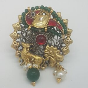 Silver Nakhra Finger Ring JFR0009