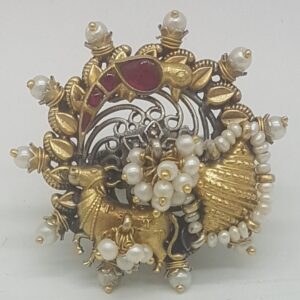 Silver Nakhra Finger Ring JFR0005