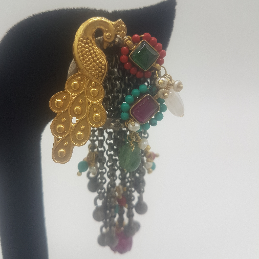 Silver Nakhra Ear Hangings JER0277