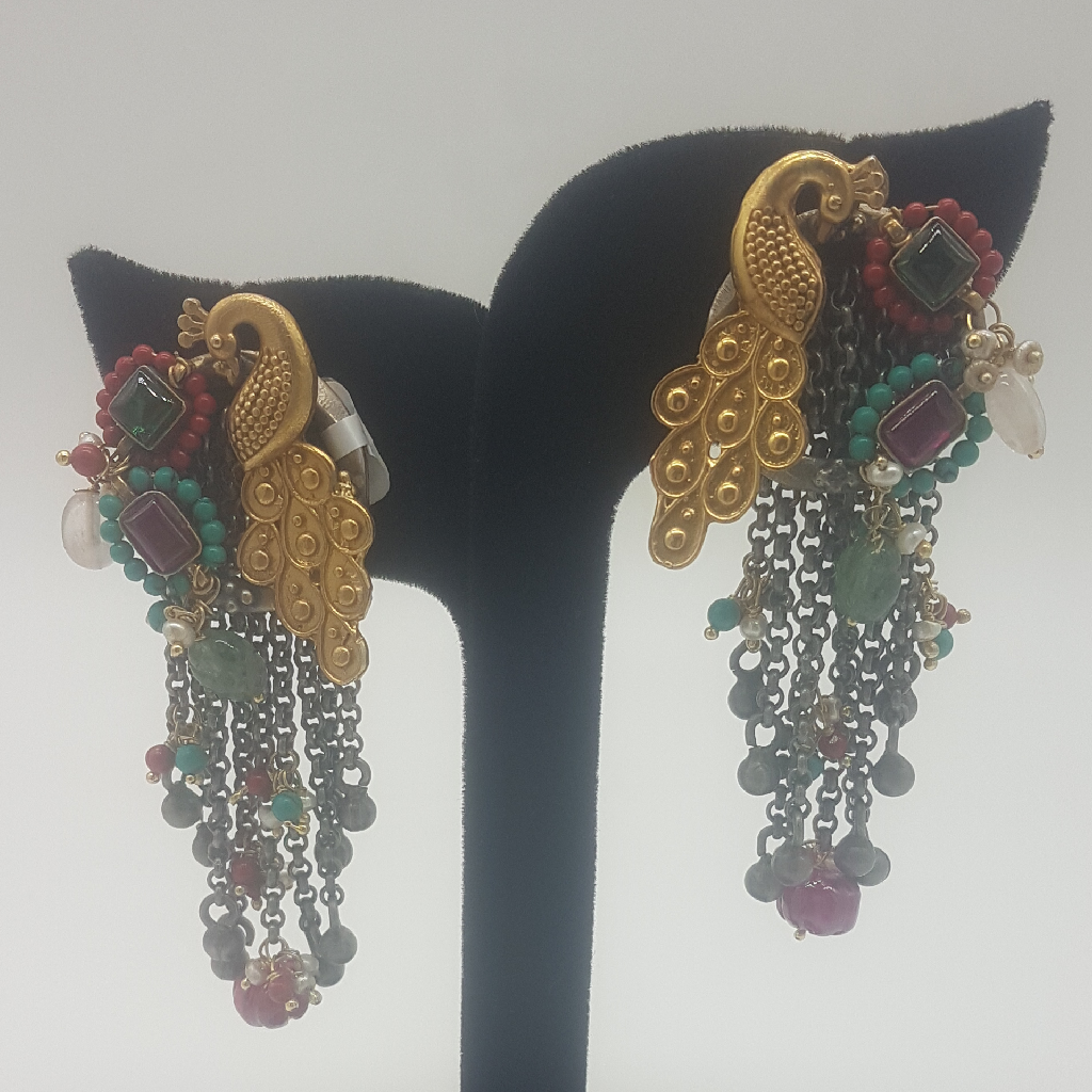 Silver Nakhra Ear Hangings JER0277