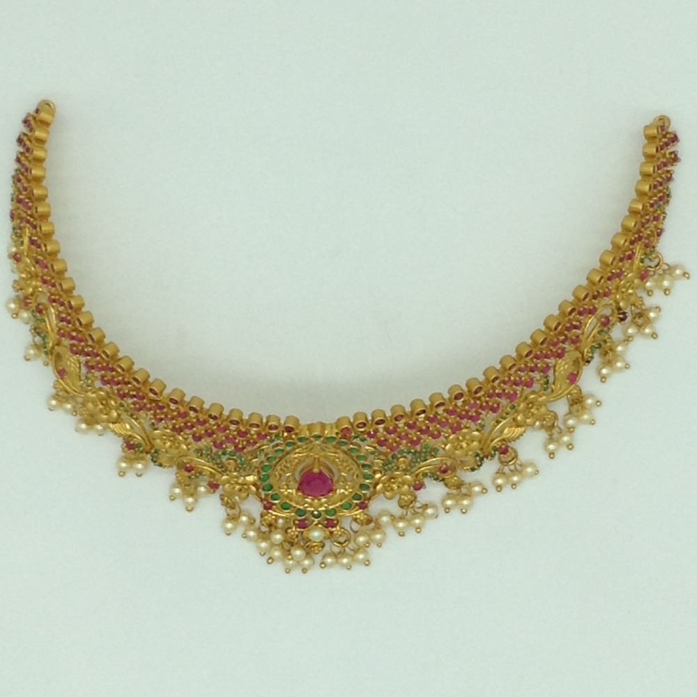 Red,Green CZ Necklace Set JNC0217
