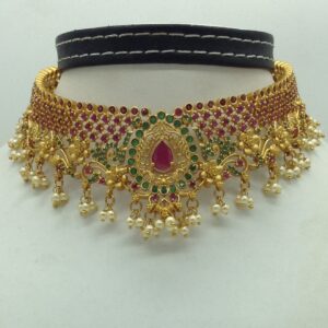 Red,Green CZ Necklace Set JNC0217