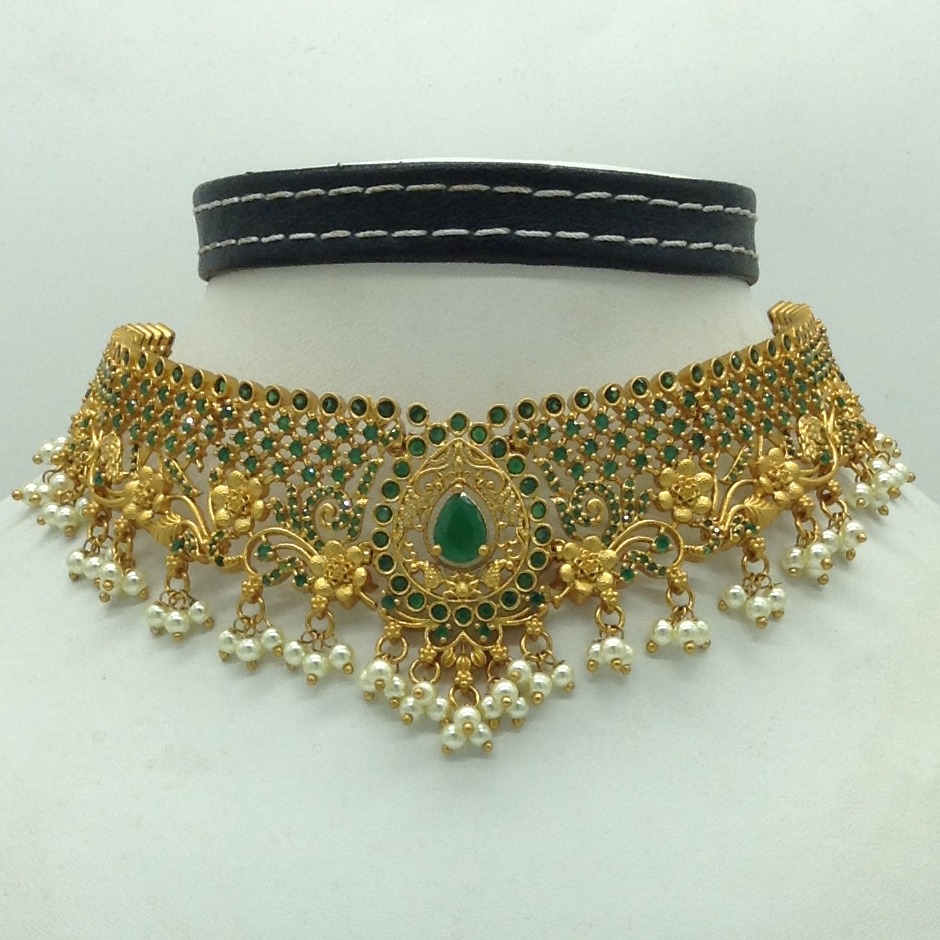 Green CZ Necklace Set JNC0216