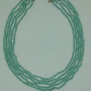 Natural Green Beryl Oval Beeds 5 Layers Mala JSS0213