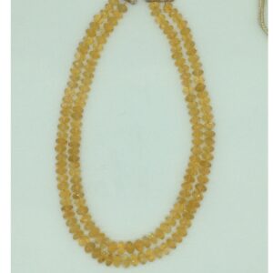 Natural Golden Citrine Faceted Beeds 2 Layers Mala JSS0210