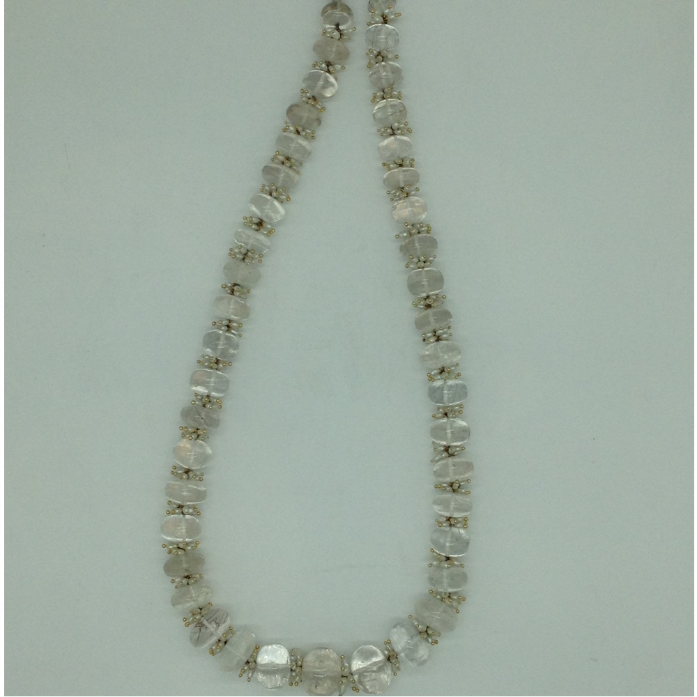Natural White Rutile Beeds 1 Layers Mala JSS0206