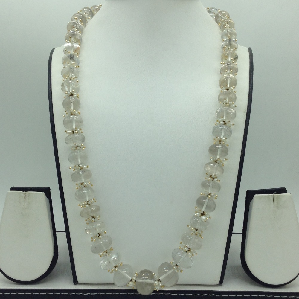 Natural White Rutile Beeds 1 Layers Mala JSS0206