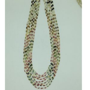Yellow Kudkal Pearls with Multi Oval Beeds 7 Layers Mala JPM0508