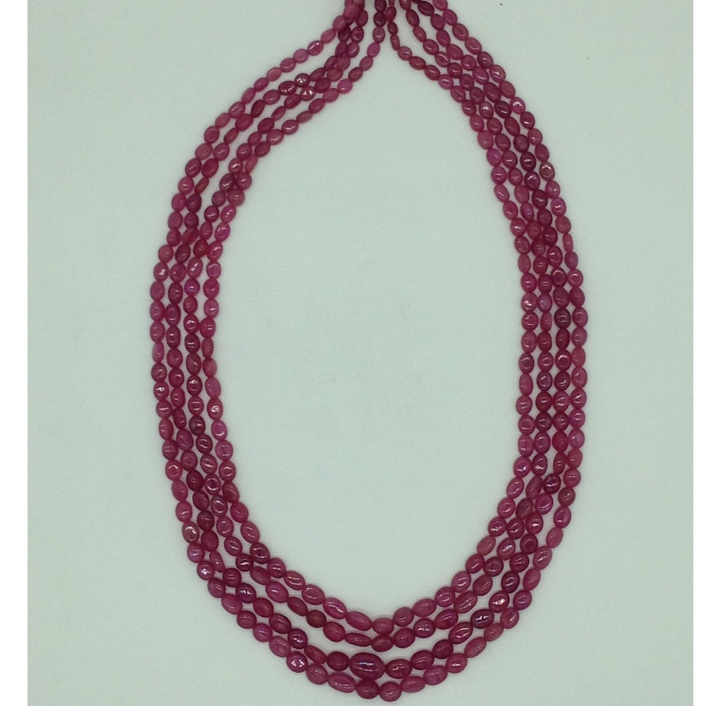 Natural Red Ruby GF Oval Beeds 4 Layers Mala JSS0204