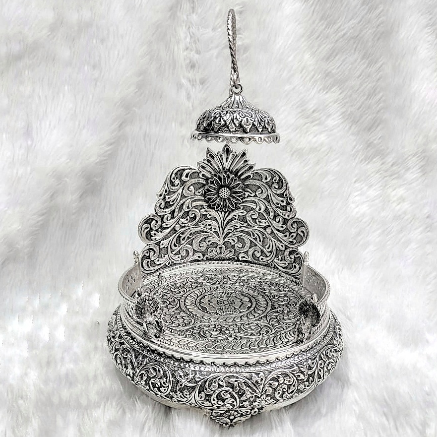 92.5% pure Antique Silver Singhasan
