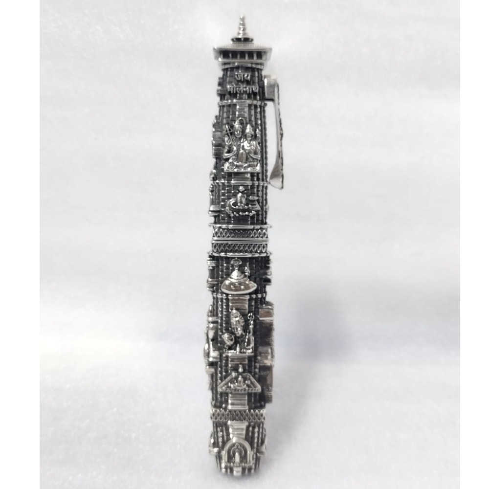 Pure silver premium lord shiva 3d pen on kedarnath theme